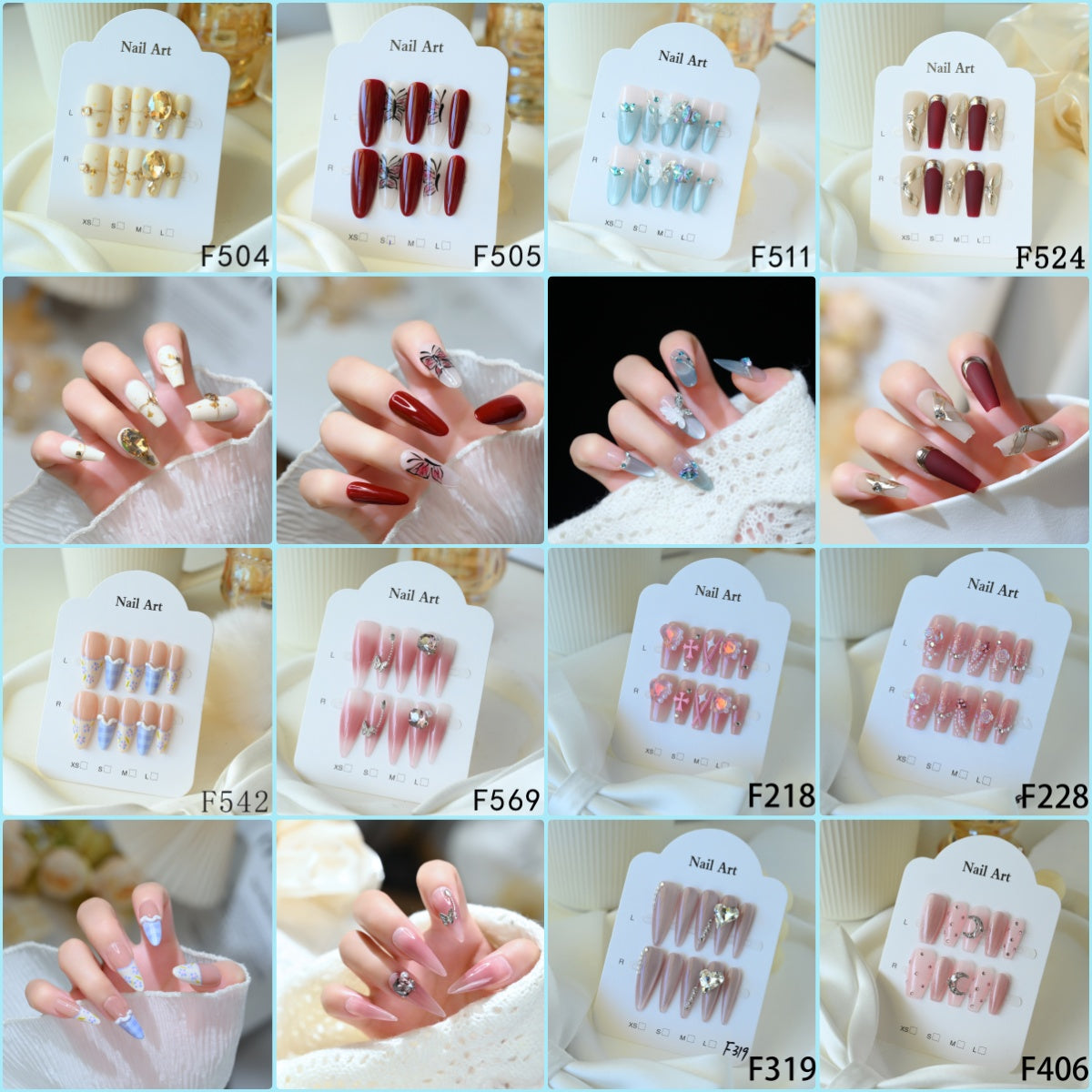 トレンドトラップネイルアートスタジオ：ミニマリストからグラムまで、あらゆるバイブのための40以上のプレスオンセット！